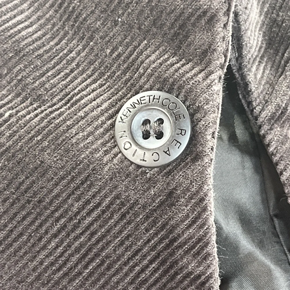 Kenneth Cole Reaction Brown Corduroy Lined Jacket Boys 4T Full Zip Pockets